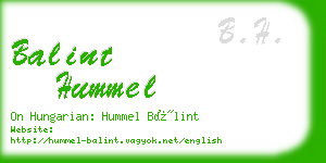 balint hummel business card